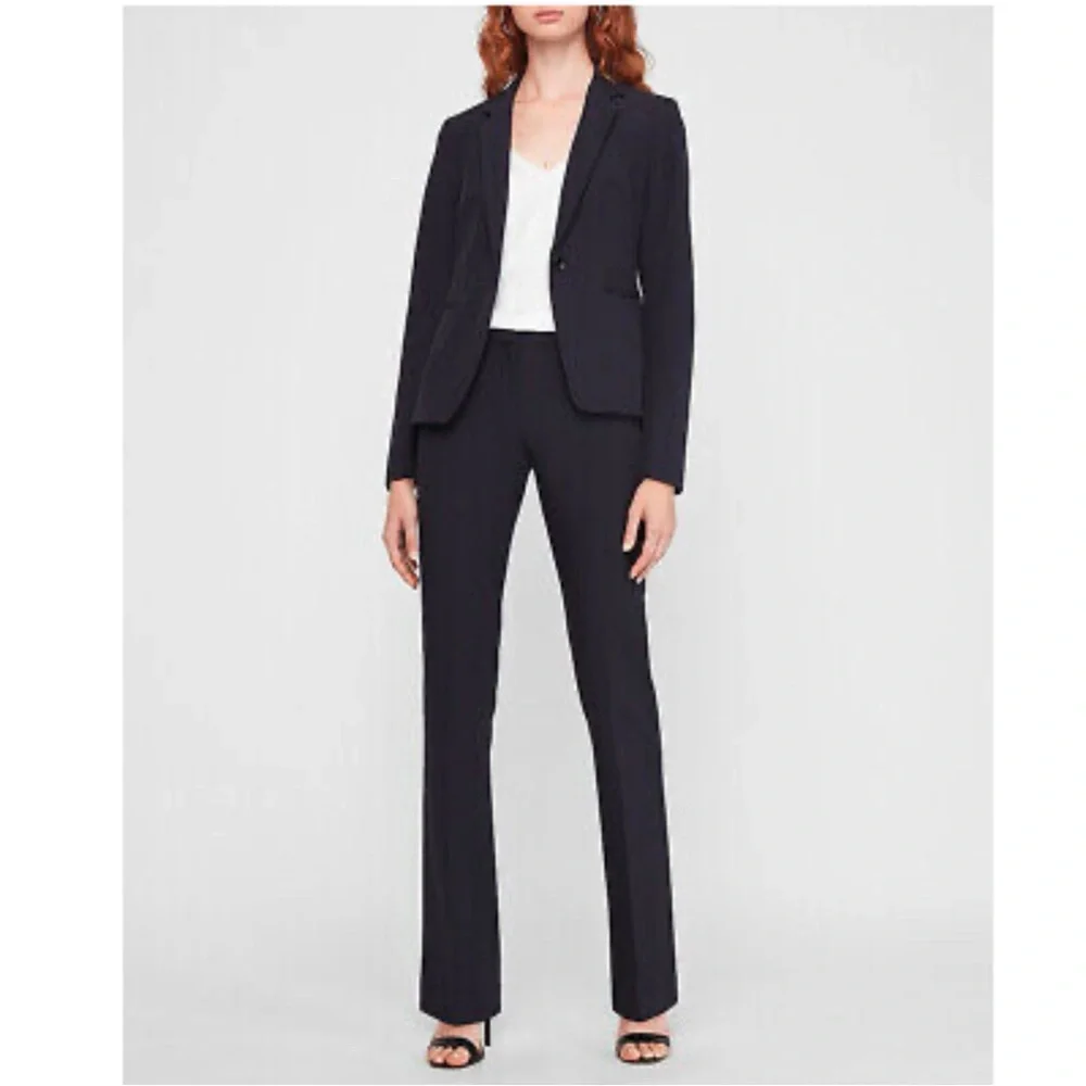 Express Mid Rise Barely Boot Columnist Pant in Black